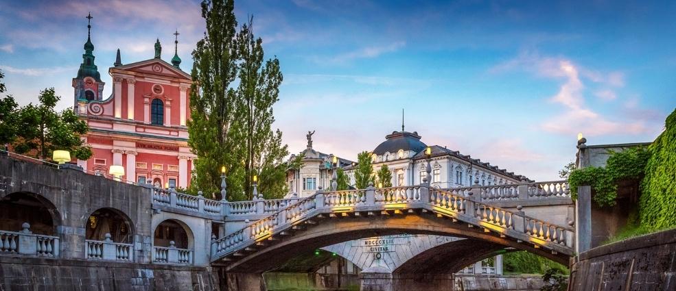 Tromostovje Bridge Ljubljana